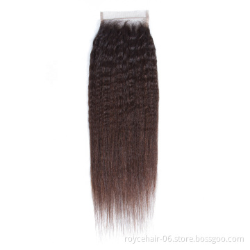 Closure With Top Wig Curly Hair , U Part  Light Brown Lace Hair Closure